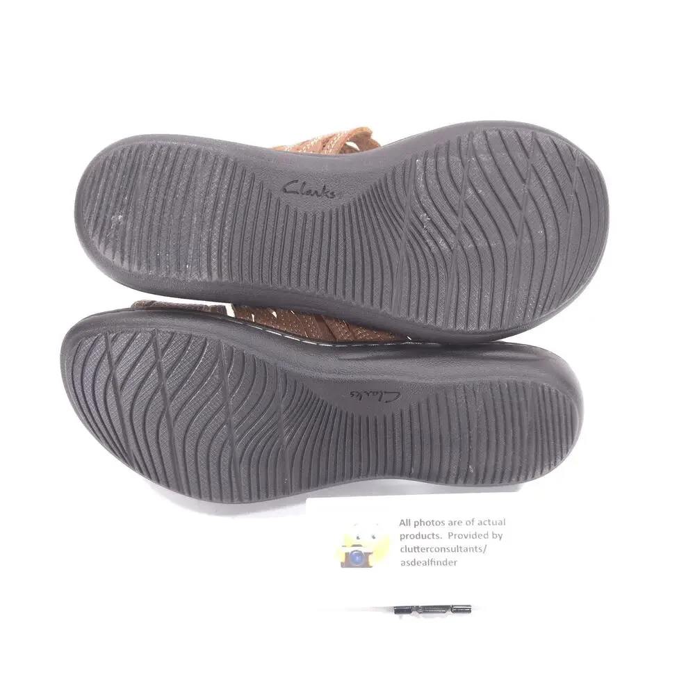 Clarks Collection 3 Strap Casual Sandal Womens Size 6 26710 Brown Black
